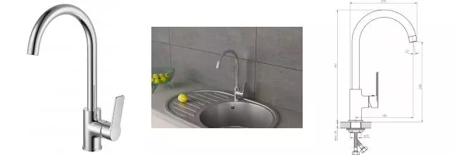 Смеситель для кухонной мойки «Rush» Haiti HA1935-22 хром