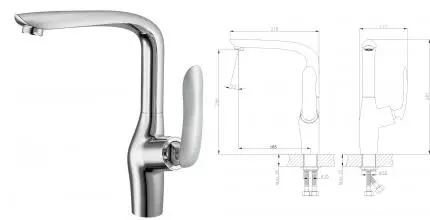 Смеситель для кухонной мойки «Rush» Island IS6535-22 хром