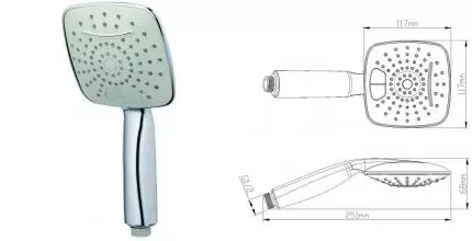 Ручная лейка «D&K» DC1101501 хром