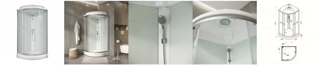 Душевая кабина «Niagara» Light L90/17 90/90 низкий поддон прозрачная Душевая кабина «Niagara» Light L90/17 90/90 низкий поддон прозрачная