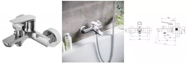 Смеситель для ванны с душем «ESKO» Istanbul IT54 хром Смеситель для ванны с душем «ESKO» Istanbul IT54 хром