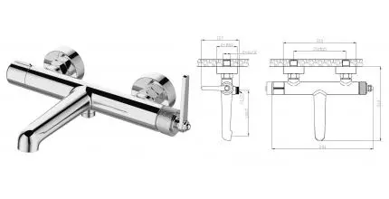 Смеситель для ванны с душем «ESKO» Bangkok BG54 хром Смеситель для ванны с душем «ESKO» Bangkok BG54 хром