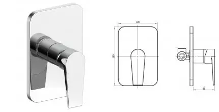 Смеситель для душа «ESKO» Budapest BT83 хром Смеситель для душа «ESKO» Budapest BT83 хром