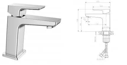 Смеситель для раковины «ESKO» Samara SMR26M хром Смеситель для раковины «ESKO» Samara SMR26M хром