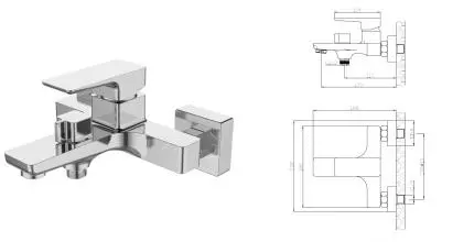 Смеситель для ванны с душем «ESKO» Samara SMR54 хром Смеситель для ванны с душем «ESKO» Samara SMR54 хром