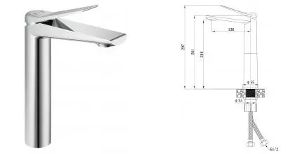 Смеситель для раковины «ESKO» Shanghai SHA25 хром