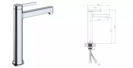 Смеситель для раковины «ESKO» Sochi SC25 хром
