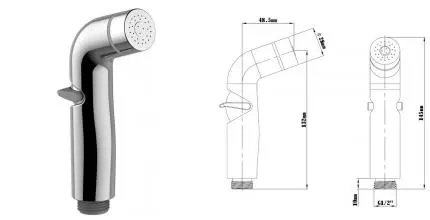 Ручная гигиеническая лейка «ESKO» HHS200 хром Ручная гигиеническая лейка «ESKO» HHS200 хром