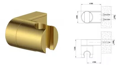 Держатель для душа «ESKO» SH405Gold золото