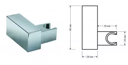 Держатель для душа «ESKO» SH505 хром