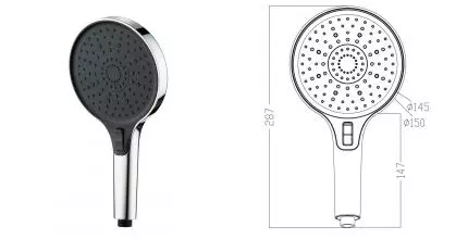 Ручная лейка «ESKO» SPL1503 хром Ручная лейка «ESKO» SPL1503 хром