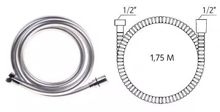 Душевой шланг «ESKO» ASH175 175 см серый
