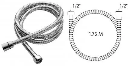 Душевой шланг «ESKO» MSH175 175 см хром
