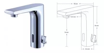 Смеситель для раковины «ESKO» SNR26D сенсорный хром