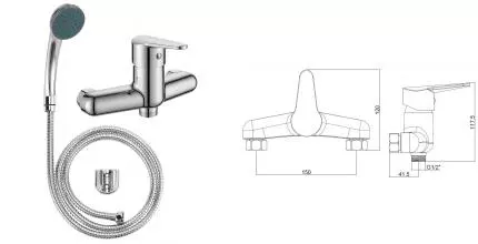 Смеситель для душа «VODA» Breeze BZ80acs хром Смеситель для душа «VODA» Breeze BZ80acs хром