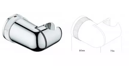 Держатель для душа «VODA» D17 хром Держатель для душа «VODA» D17 хром