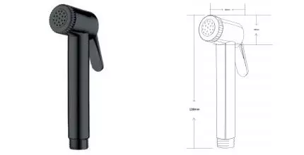 Ручная гигиеническая лейка «VODA» VSP002 чёрная Ручная гигиеническая лейка «VODA» VSP002 чёрная