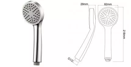 Ручная лейка «VODA» VSP02 хром