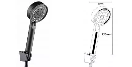 Душевой гарнитур «VODA» VS101Black чёрный