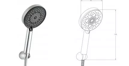 Душевой гарнитур «VODA» VS103 хром