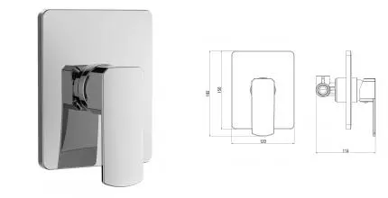 Смеситель для душа «VODA» Iceberg IC83 хром Смеситель для душа «VODA» Iceberg IC83 хром