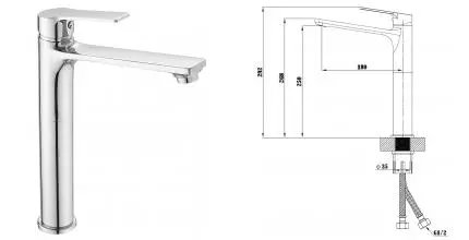 Смеситель для раковины «ESKO» Saint-Petersburg SPb 25 хром