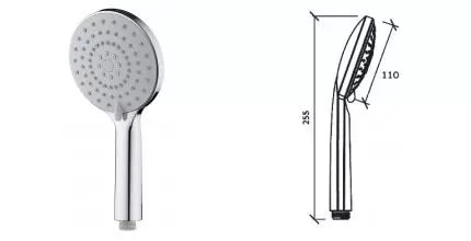 Ручная лейка «VODA» SCl1055 A хром