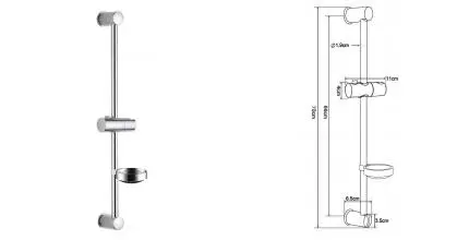 Штанга для душа «ESKO» SR618M хром