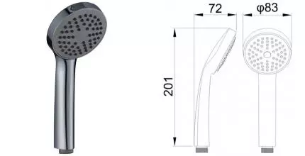 Ручная лейка «VODA» VSP111 хром