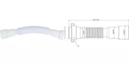 Отвод для раковины или мойки «Aquanet» 1 1/2''x40/50мм
