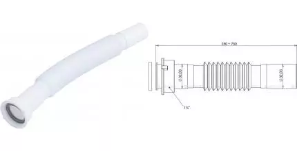 Отвод для раковины или мойки «Aquanet» 1 1/4''x32мм