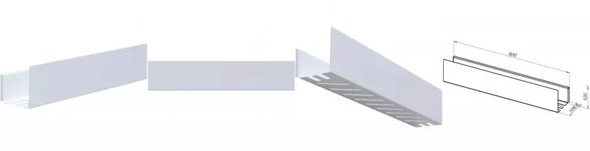 Полка в ванну «Aquanet» Магнум H 00341538 на стену белая матовая