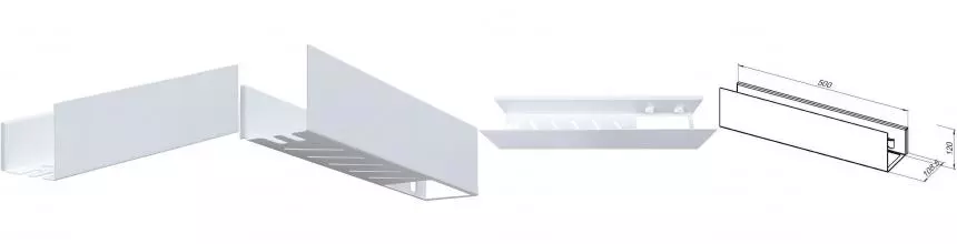 Полка в ванну «Aquanet» Магнум H 00341539 на стену белая матовая