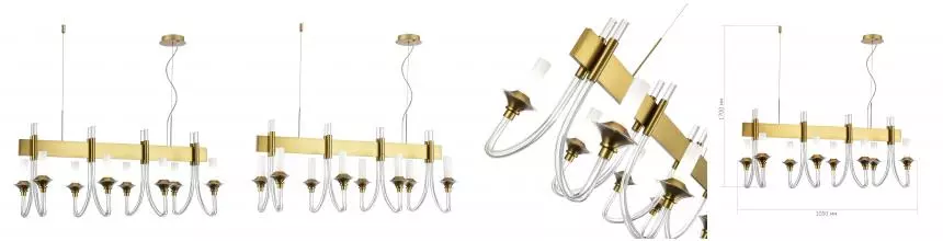 SL1241.213.08 Люстра подвесная ST-Luce Золотистый/Белый E14 8*40W VETRANO SL1241.213.08 · Evoluce, SL1241.213.08