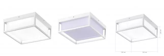 SL9517.502.01 Светильник уличный потолочный ST-Luce белый/белый LED 1*20W 3000K/4000K/5000K CUBO SL9517.502.01 · Evoluce, SL9517.502.01