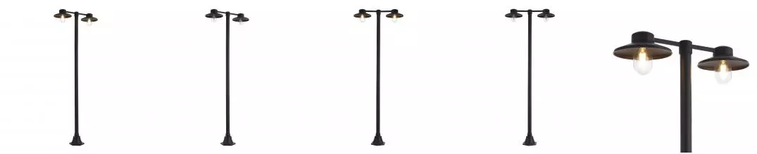 SL9542.705.02 Светильник уличный напольный ST-Luce темно-серый E27 2*60W BASKO SL9542.705.02 · Evoluce, SL9542.705.02