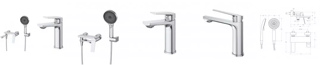 Комплект смесителей «Cezares» COMFORT-VD/LS-01 хром