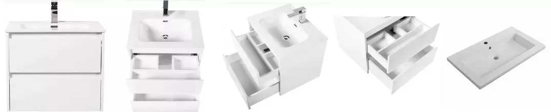 Тумба с раковиной «Belbagno» Kraft 75 (CZR-8070-75 75) подвесная Bianco Opaco