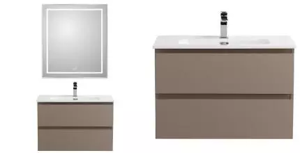 комплект (Тумба с раковиной «Belbagno» Kraft 39 70 (70/39) подвесная бежевая матовая) · Belbagno