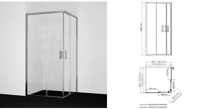 Душевой угол-ограждение «WasserKRAFT» Tauber 64S19 100/100 прозрачный/никель без поддона Душевой угол-ограждение «WasserKRAFT» Tauber 64S19 100/100 прозрачный/никель без поддона
