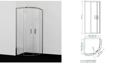 Душевой угол-ограждение «WasserKRAFT» Tauber 64S23 100/100 прозрачный/никель без поддона Душевой угол-ограждение «WasserKRAFT» Tauber 64S23 100/100 прозрачный/никель без поддона