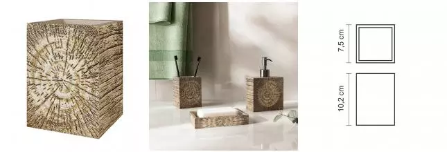 Стакан для зубных щёток «WasserKRAFT» Schunter K-88228 на стену коричневый