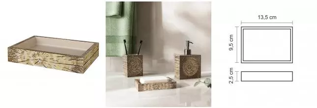 Мыльница «WasserKRAFT» Schunter K-88229 на стол коричневая