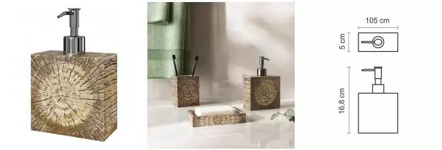 Дозатор для мыла «WasserKRAFT» Schunter K-88299 на стол коричневый/хром