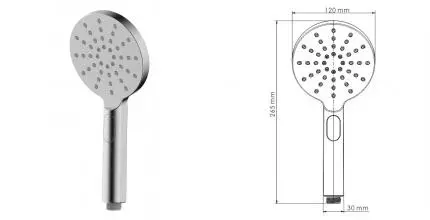 Ручная лейка «WasserKRAFT» A347 никель