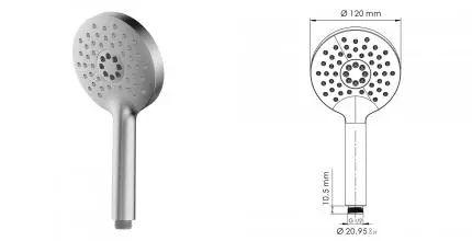 Ручная лейка «WasserKRAFT» A357 никель