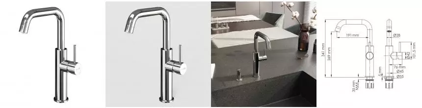 Смеситель для кухни с подключением к фильтру «WasserKRAFT» A8517 хром