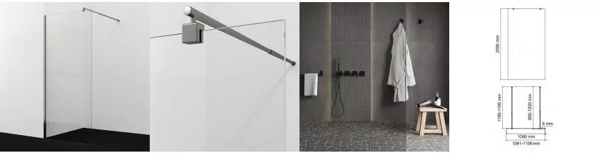 Душевая перегородка «WasserKRAFT» Rur 30W46GR 110/200 прозрачная/графит универсальная Душевая перегородка «WasserKRAFT» Rur 30W46GR 110/200 прозрачная/графит универсальная