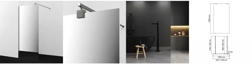 Душевая перегородка «WasserKRAFT» Rur 30W46GR-MR 110/200 зеркальная/графит универсальная Душевая перегородка «WasserKRAFT» Rur 30W46GR-MR 110/200 зеркальная/графит универсальная