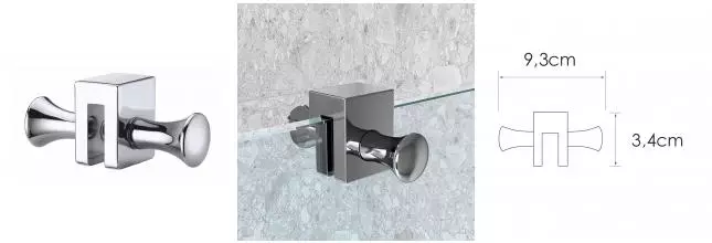 Двойной крючок «WasserKRAFT» K-423 на перегородку хром